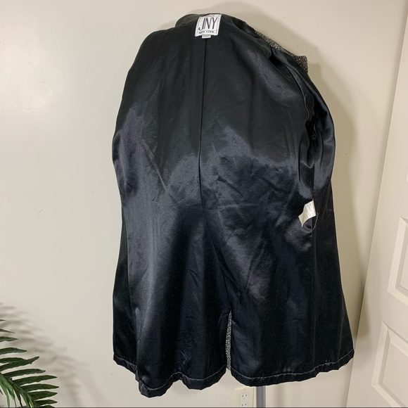 Jones New York Contemporary Black & White Lambs Wool Blend Pea Coat Jacket Sz 4 - Picture 12 of 15